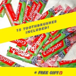 Colgate Kids Toothbrushes Manual Soft Bristles Childrens Oral Dental Gifts-15pk